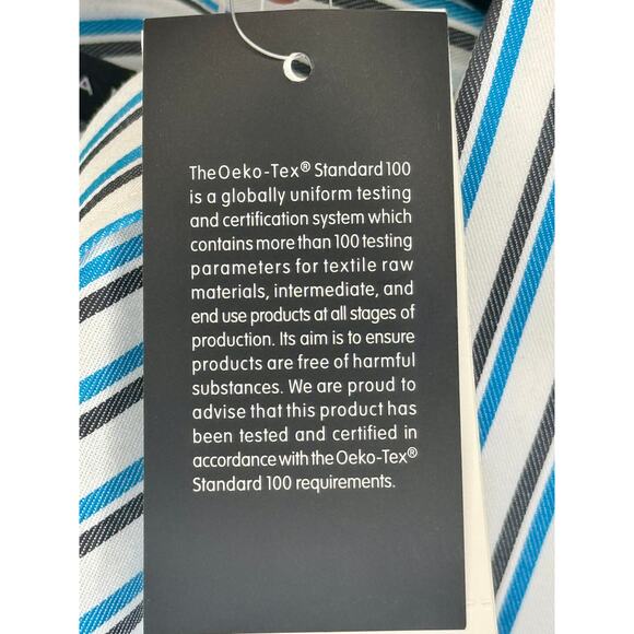 Sean John Striped Long Sleeve Shirt Size 17 1/2 Sleeve 34-35 Regular Fit NWT - Picture 7 of 7